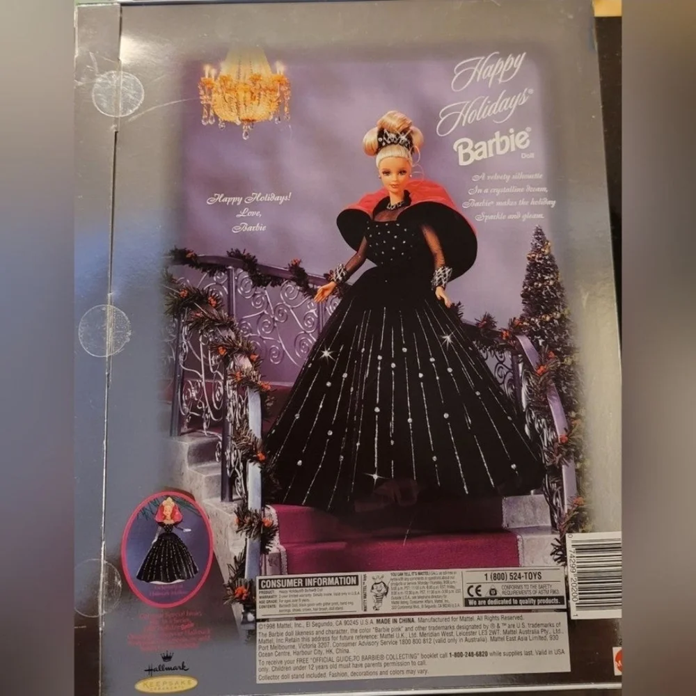 NIB! 1998 Happy Holidays Mattel#20200 Barbie RARE Box Error Misprint - Picture 7 of 8